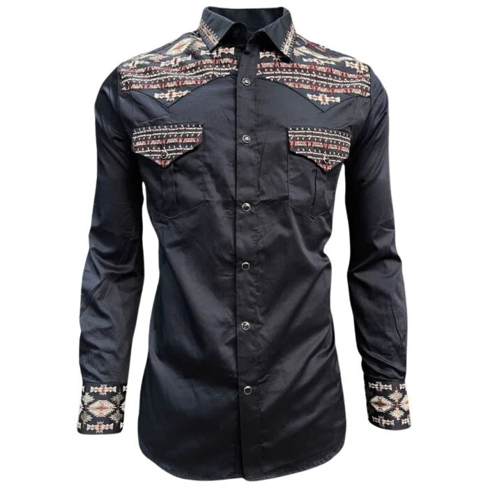 Lamasini - Western Shirt Flap Pockets Navy 2212