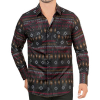 Montero - Aztec Stripe Snap Shirt Modern Fit Black 4036