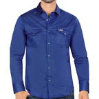 Montero - Snap Button Western Shirt Modern Fit Royal Blue 0460