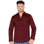 Montero - Snap Button Western Shirt Modern Fit Burgundy  0460