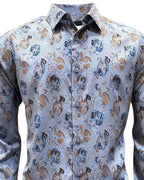 Montero - Paisley Jacquard Dress Shirt Blue 4057
