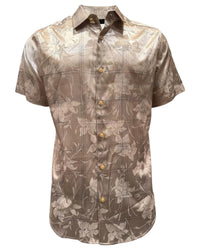 Montero - Floral Jacquard Dress Shirt Beige 4024