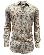 Montero - Paisley Jacquard Dress Shirt Beige 4057