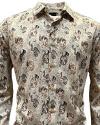 Montero - Paisley Jacquard Dress Shirt Beige 4057