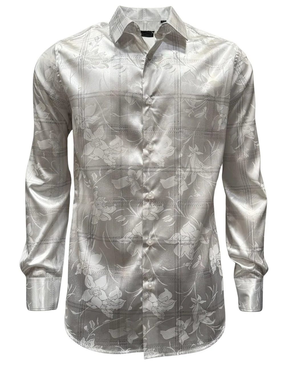 Montero - Floral Jacquard Dress Shirt White 4024
