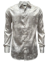 Montero - Floral Jacquard Dress Shirt White 4024