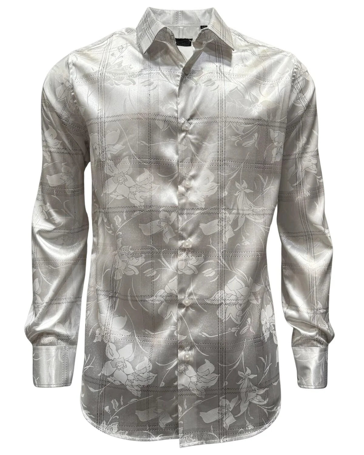 Montero - Floral Jacquard Dress Shirt White 4024
