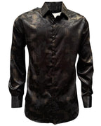 Montero - Floral Jacquard Dress Shirt Black 4024