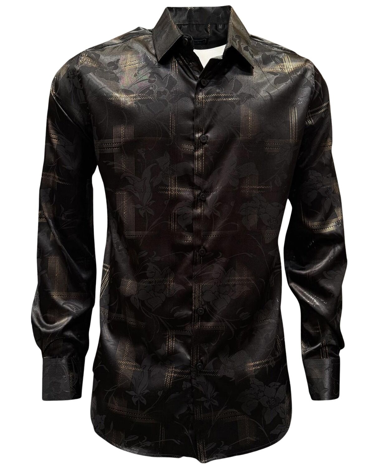 Montero - Floral Jacquard Dress Shirt Black 4024