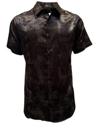 Montero - Floral Jacquard Dress Shirt Black 4024