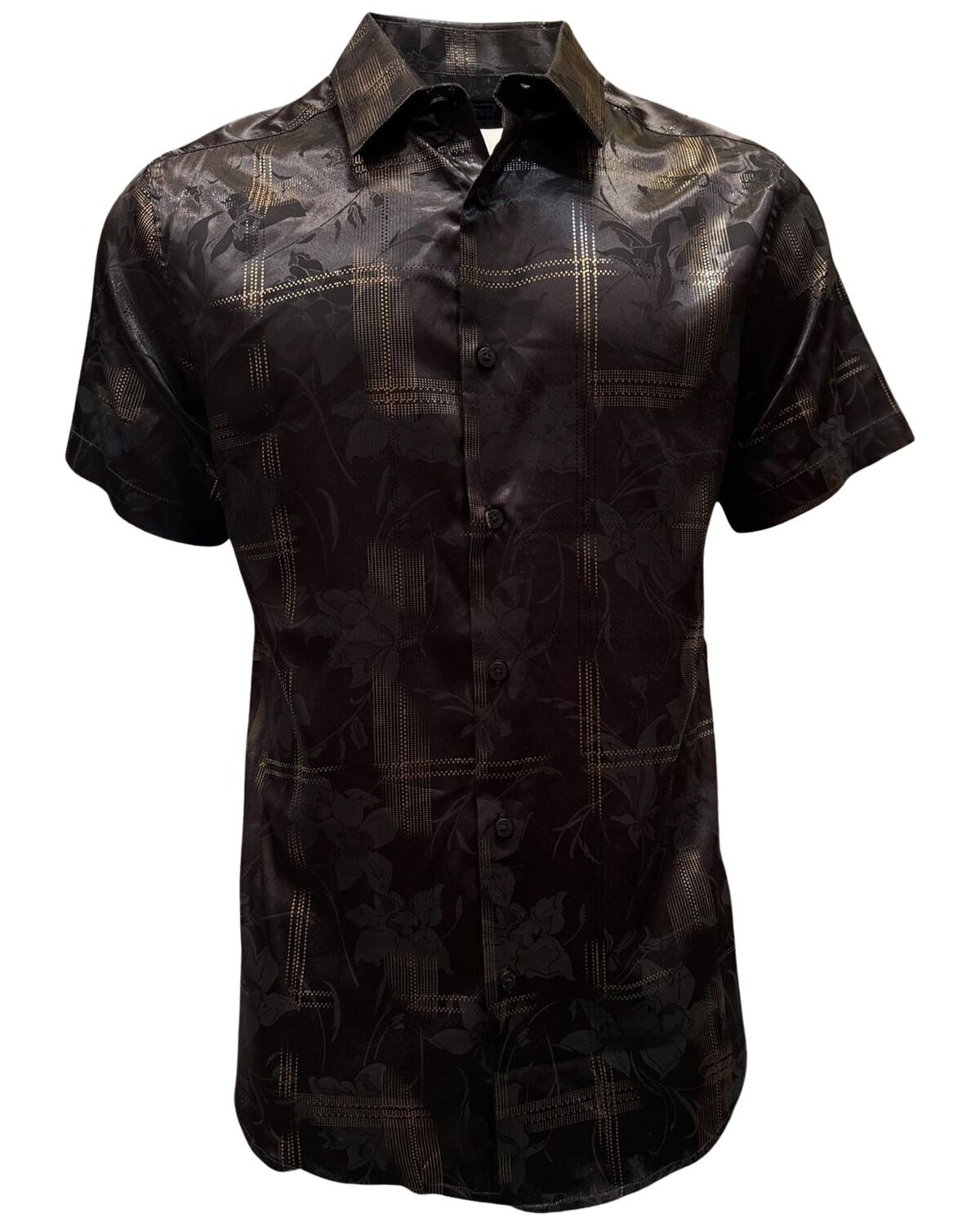 Montero - Floral Jacquard Dress Shirt Black 4024