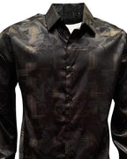 Montero - Floral Jacquard Dress Shirt Black 4024