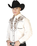 El General - Camisa Vaquera Bordada Beige ESDLC 43299