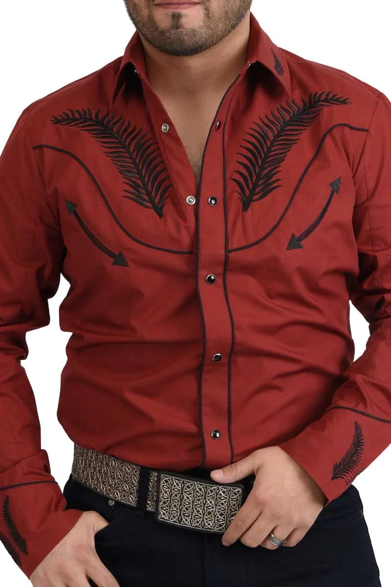 White Diamonds  - Camisa Charra Ladrillo 11-915