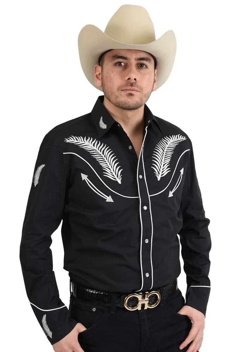 Camisa White Diamonds Charra Negro/Blanco 11-914