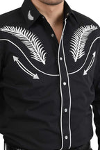 Camisa White Diamonds Charra Negro/Blanco 11-914