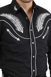 Camisa White Diamonds Charra Negro/Blanco 11-914