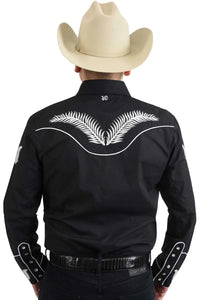 Camisa White Diamonds Charra Negro/Blanco 11-914