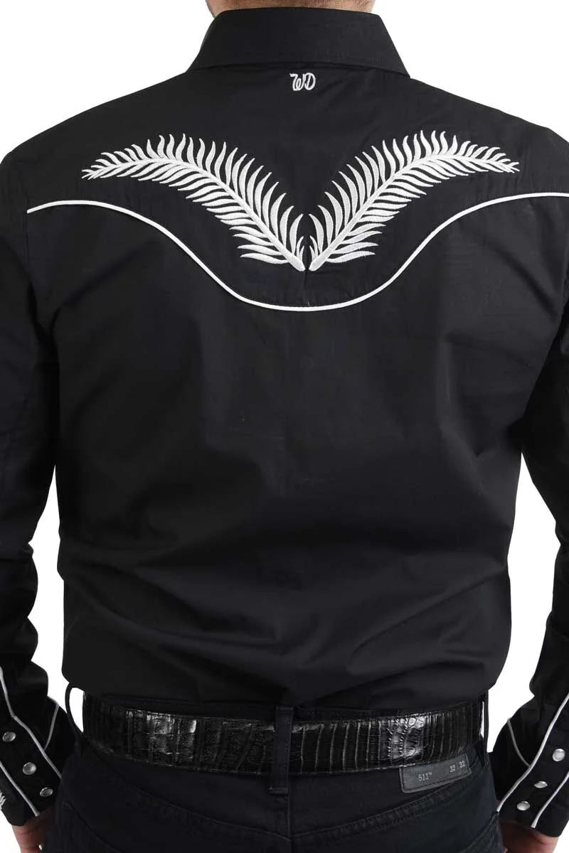 Camisa White Diamonds Charra Negro/Blanco 11-914