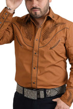 Camisa White Diamonds Vaquera Tabaco 11-916