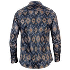 Montero - Geo Print Western Shirt Navy 0465