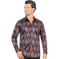 Montero - Geometric Southwestern Print Shirt, Black 0465