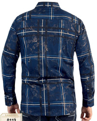 Lamasini - Camisa Cuadros Grandes Navy Modern Fit 0113