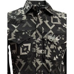 Modern Fit Western Shirt Black Lamasini 6010