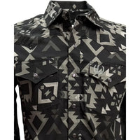 Modern Fit Western Shirt Black Lamasini 6010