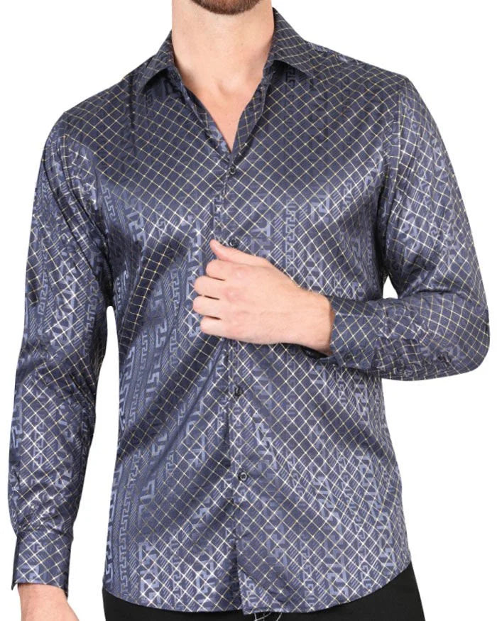 Camisa Navy Blue De Moda El Señor De Los Cielos 44551