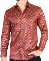 Camisa Burgundy De Moda El Señor De Los Cielos 44552