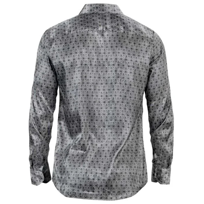 Montero - Grey Micro-Pattern Modern Fit Shirt 4032 MON-52420