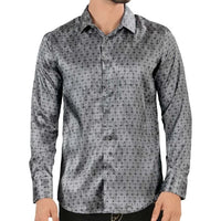 Montero - Grey Micro-Pattern Modern Fit Shirt 4032 MON-52420