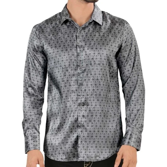 Montero - Grey Micro-Pattern Modern Fit Shirt 4032 MON-52420