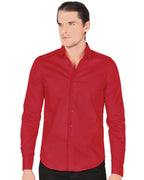 Camisa Clásica Roja Lisa Lamasini 1436