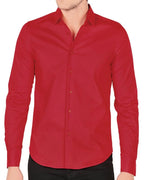 Camisa Clásica Roja Lisa Lamasini 1436