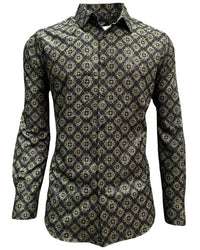 Lamasini - Dress Shirt Geometric Black 2021