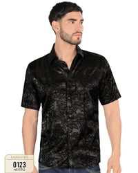 Lamasini - Camisa  Negra Modern Fit 0123