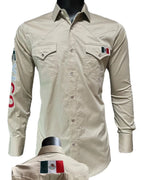 Montero - Shirt Mexico Embroidery  Beige 0459