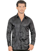 Montero - Black Micro-Pattern Modern Fit Shirt  4032 MON-52421