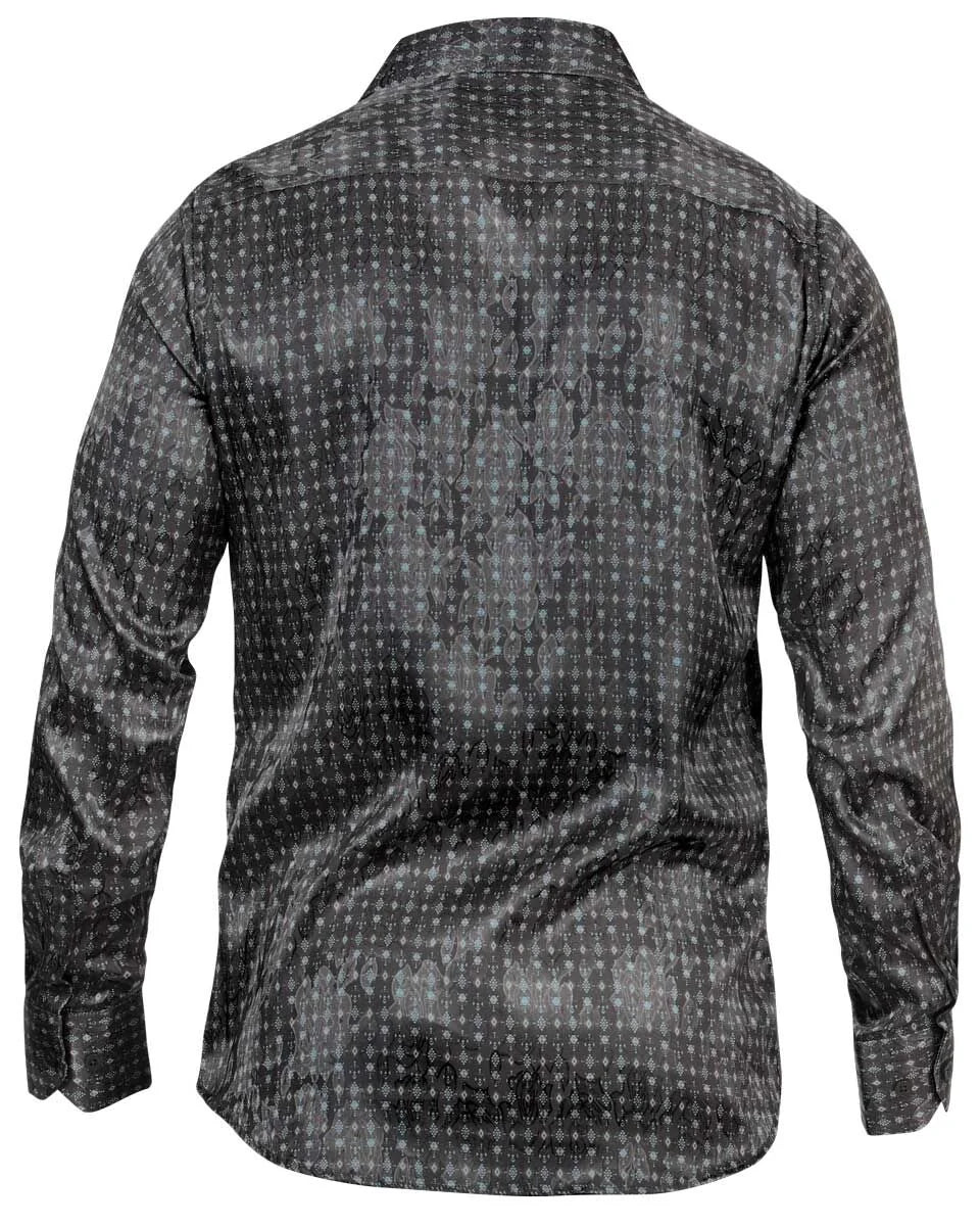 Montero - Black Micro-Pattern Modern Fit Shirt  4032 MON-52421