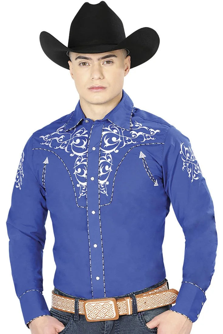 El General - Camisa Vaquera Azul Rey 40993