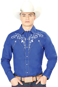 El General - Camisa Vaquera Azul Rey 41005