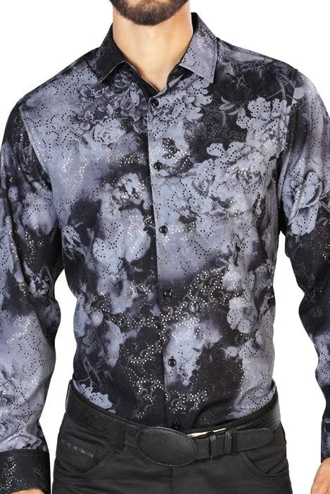 El General - Camisa Vaquera  Negro-Gris ESDLC Fina 43849