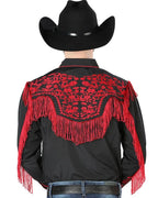 El General - Camisa Vaquera Negra Bordado Y Barbas Rojas 126726