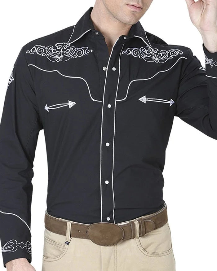 El General - Camisa Vaquera Negra 40983