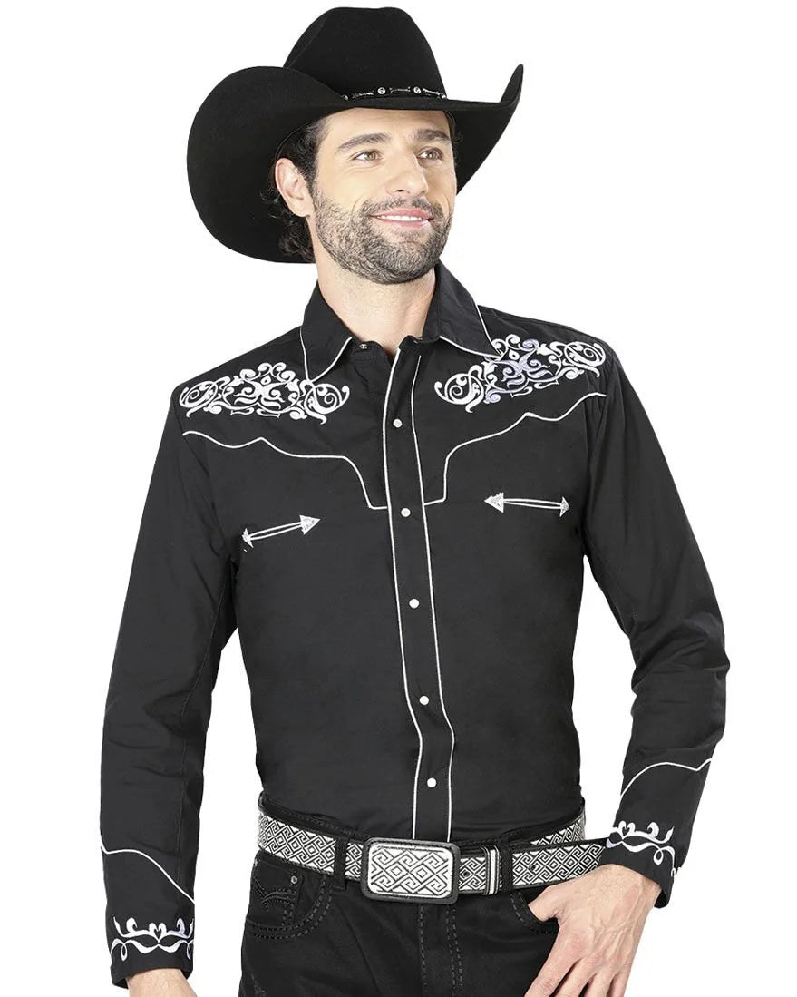 El General - Camisa Vaquera Negra 40987