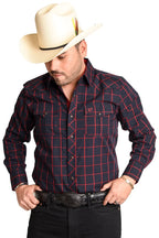 El General - Camisa Vaquera A Cuadros Rojos WD 11-899