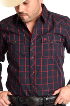 El General - Camisa Vaquera A Cuadros Rojos WD 11-899