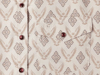 The American West - Short-Sleeve Plaid Western Shirt – Beige AW-506